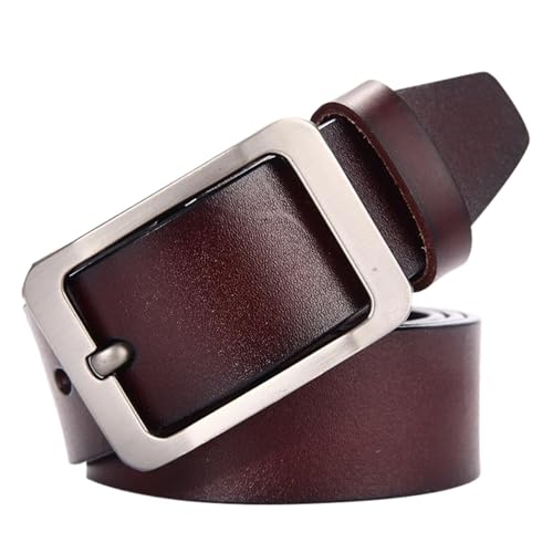 Belt Simple Belt Men's Belt Large Size 100-130cm Vintage Needle Buckle Men's Belt for Business(130cm,Coffee)
