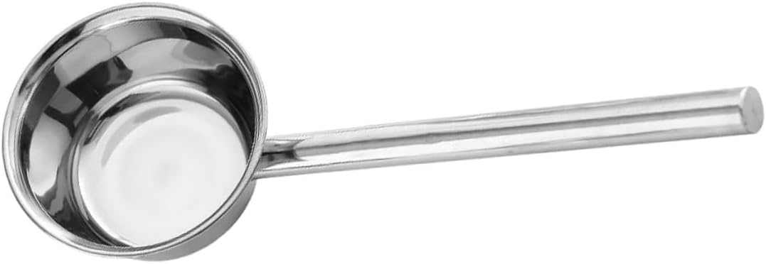 Stainless Steel Soup Ladle with Long Handle, Medium Size Kitchen Water Scoop for Home Cooking and Serving, Sturdy Kitchen Utensil for Soup and Liquid Transfer