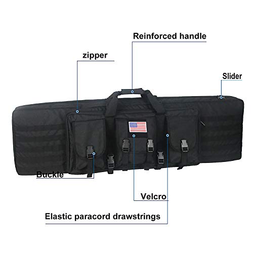 Double Long Bag Transportation Case Outdoor Tactical Cases Water Dust Resistant, Bag For Hunting,Available Length In 48"(Black) #TOP3