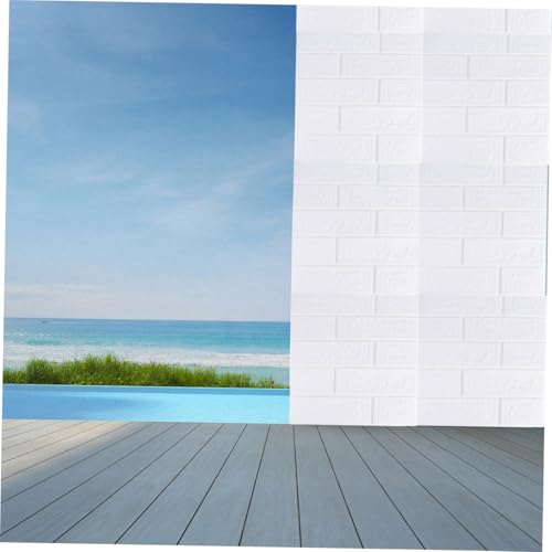 Papel pintado 3D de ladrillo autoadhesivo lavable e impermeable XPE pack 10 8