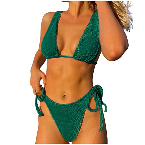 2025 Traje de Dos Piezas Mujer Sexy Bikinis con Cintura Alta con Control Bañador Push Up Transpirable Verano Conjunto Impresión Bikini para Mujer Surf Deportiva Vacaciones Hawaiana Playa Fiesta