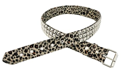 Brown Leopard Studded Belt Punk Goth Alternative Style3