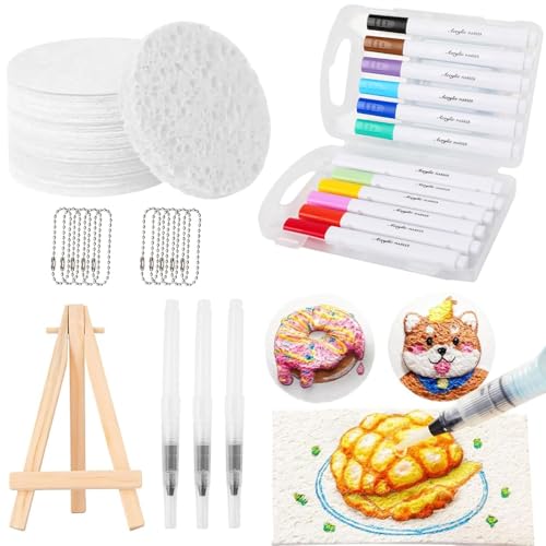 Teotopoa Magic Puffy Paint, 3D Drawing Magic Canvas Sponge, Puffy...