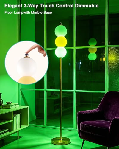 Image of Floor Lamp Dimmable Modern Standing Tall Lamp for Bedroom,Orange