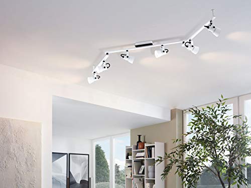Eglo Trillo spot plafonnier 6 spots orientables acier 5W