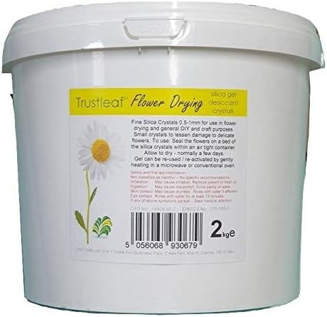 Trustleaf 2kg / 4.4lbs TUB Flower Drying Granular Silica Gel Crystals 0.5-1mm Grain Sand (2kg TUB - f)