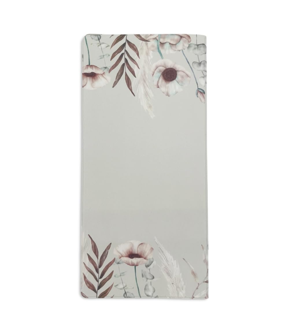 Nemau Étui Livret de Famille Protège-Livret Officiel Housse Gomme Expansée Format Mairie Fabriqué France Souple Imperméable Élégant Modèle Fleurs Bohèmes