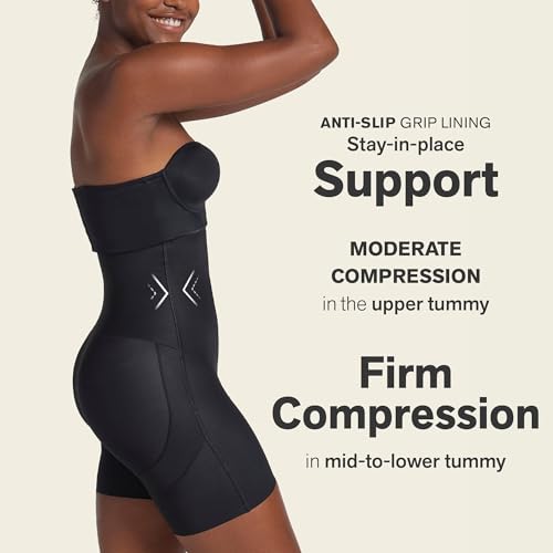 Leonisa Tummy Control Shapewear Strapless Sculpting Step-in Body Shaper with Short Bottom2