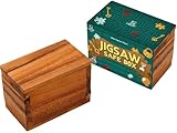 BSIRI Jigsaw Safe Box- Secret Box Brain Teaser Wooden Puzzle Boxes with Hidden Compartments. Ideal Mystery Jewelry, 3D Puzzle Lock Box, Gift Card, and Money Puzzle Box