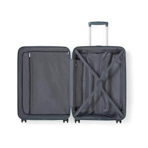 Image of American Tourister Qubiz | Check-in Trolley Bag (68 cm) | 360 8 Wheel Travel Luggage | Hard Case Polypropylene Suitcase | Recessed Combination Lock | Green