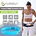 FlipBelt Zipper Running Belt for Phone and Small Accessories, Exercise Waist Pouch for Women and Men, L, Aqua