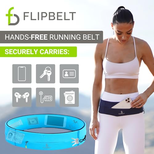 Image of FlipBelt Zipper Running Belt, Waist Pack for Fitness and Running, US Company