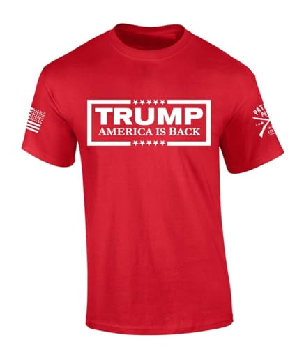 Trenz Shirt Company Mens Trump Tshirt Trump America is Back Short Sleeve T-Shirt