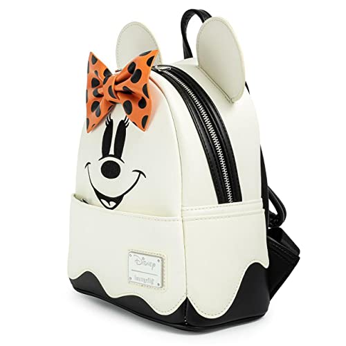 Loungefly Disney Ghost Minnie Mouse Glow in the Dark Cosplay Womens Double Strap Shoulder Bag Purse4