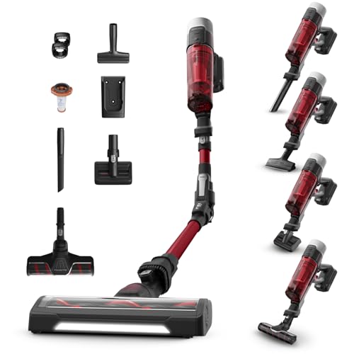 Rowenta X-Force Flex9.60, Aspirateur balai sans fil multifonction, Performant avec 100AW, Autonomie 45 minutes, Ultra léger, Tube Flex, RH2099WO