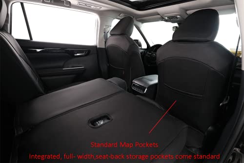 Housses de siège Honda Pilot 2016-2022 sur mesure 3 rangées noir - 3
