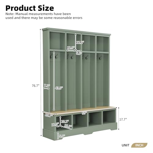 Merax-Farmhouse-Hall-Tree-with-Bench-and-Shoe-Storage-59-Entryway-Bench-with-Coat-Rack-3-in-1-Hall-Tree-with-Top-Compartments-and-8-Hooks-for-Hallway-Living-Room-Green