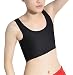 Breathable Super Flat Les Lesbian Tomboy Compression 3 Rows Clasp Chest Binders (Small, Black)