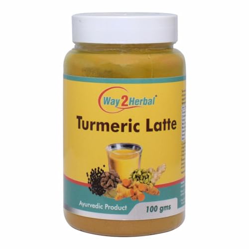 Image of Way2Herbal Turmeric Latte /Haldi Milk Powder | Golden Turmeric Latte Mix - 100 gms - Pack of 1