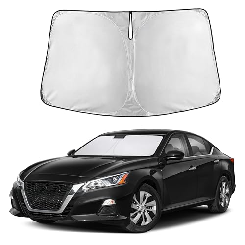 Image of Autovir Windshield Sun Shade Fit for 2019-2024 2025 2026 Nissan Altima Sunshade, Front Car Window Shades Sun Visor, Blocks UV Rays & Heat, Car Accessories