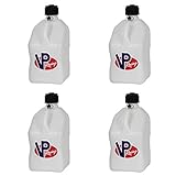 VP Racing Fuels Motorsport 5 Gallon Square Plastic Utility Jug White (4 Pack)