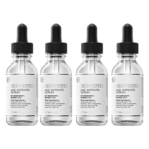 2.5% Retinol serum-4x STRONGER than regular anti-aging and acne treatments. With 11% Hyaluronic Acid and 20% Vitamin C, highest strength. 30ml (6 Bottles) Cover