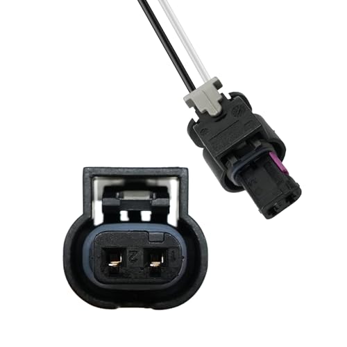 XINSAUTO 4H0973702A 1718643 2 Pin Fuel Injector Connector Variable Valve Timing (VVT) Solenoid Pigtail Compatible with Audi A3 Q5 VW Beetle Jetta