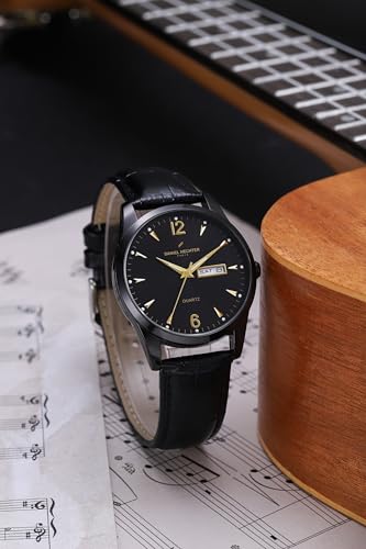 Image of Daniel Hechter Paris Analog Quartz Watch for Men with Sunray Round Dial, Leather Strap, Day & Date Display & Water Resistant