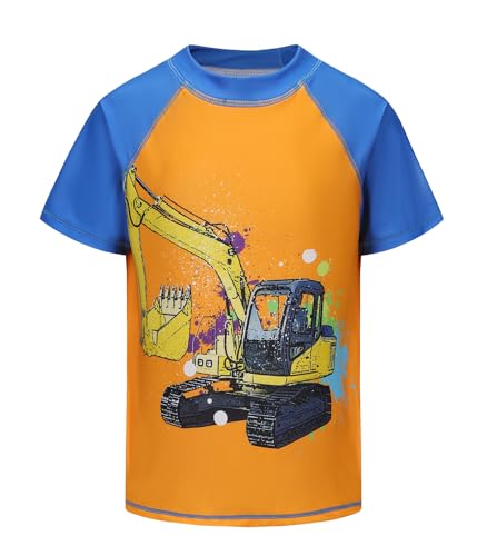 Aisyee Boys One Piece Rash Guard Swimsuits Short Sleeve Swim Shirt Bathing Suits