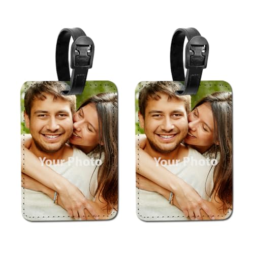 WIRESTER Set of 2 Personalized Custom Luggage Tags with Your