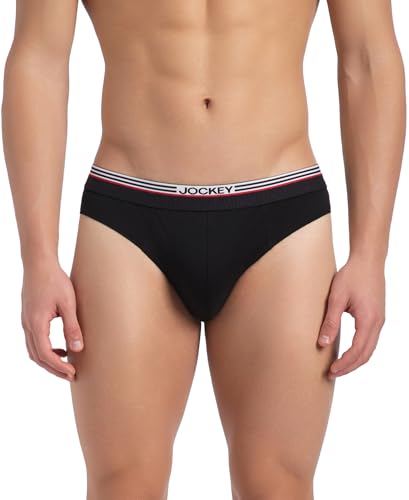 Image of Jockey US49 Men Super Combed Cotton Solid Brief with Ultrasoft Waistband