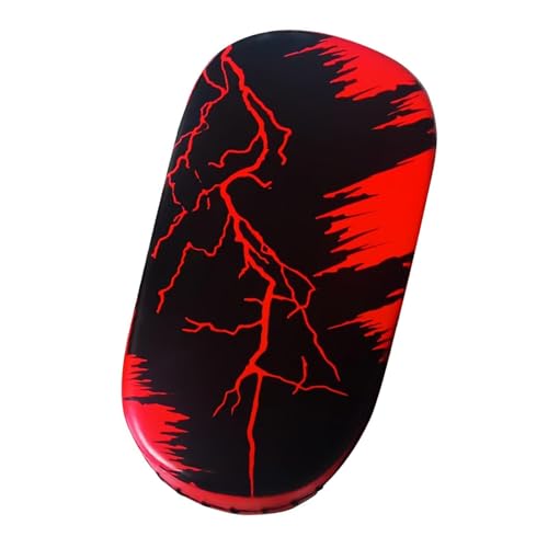 Aymzbd Muay Thai Almohadilla de Entrenamiento de Boxeo Escudo de Defensa Taekwondo Protector Acolchado con Absorción de Impactos Correa Ajustable de PU, Negro Rojo