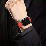 AIYIRUO Kompatybilny z Apple Watch Pasek Magnetyczną Skórzany 45mm 41mm 44mm 40mm Bransoletka Apple Watch Ulepszone paski z mocną klamrą Kompatybilne z iWatch Band Strap Series 7/6/5/4/3/2/1,SE