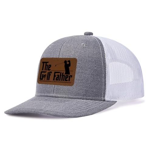 Image of Over Par and Under The Influence Golf Hat - Funny Golf Gag Gifts for Men & Dad | Adjustable Vintage Trucker Baseball Cap