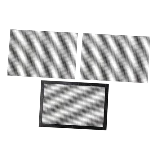 NULYLU Barbecue Net Grill Mats Set of 3 Mesh Grill Mats Easy to Cut to Size for Outdoor Barbecuing