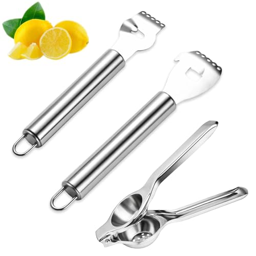 3-teiliges Zestenreißer Set Zester Und Zitronenschäler Für Cocktail Zesten Und Küchenarbeiten Edelstahl Set Mit Zitronenschale Und Zestenschneider Praktische Küchenhelfer für Limetten Und Orangen
