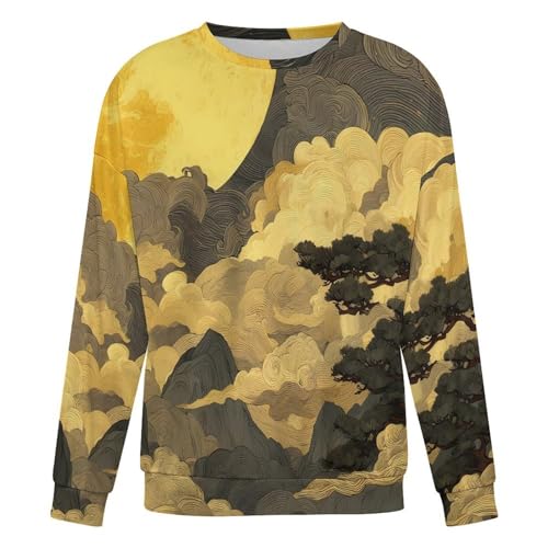 Japanese Prints Fall Casual Loose Long Sleeve Crewneck Pullover Sweatshirt for Men And Women4