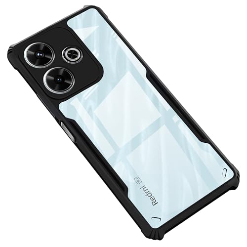 Image of Zapcase Back Case Cover for Mi Redmi 13 5G | Compatible for Mi Redmi 13 5G Back Case Cover | Clear Case with Camera Protection | (TPU + PC | Matte Black)