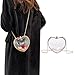 APGLSXY Fashionable Heart Shape Clutch with Removable Chain Shoulder Bag Evening Purse