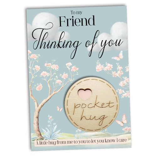 Maise & Rose Thinking Of You Pocket Hug For Friend | Thinking Of You Gift | Sympathy Gift | Comforting Gift | A Little Pocket Hug Token For Friend | TOYF