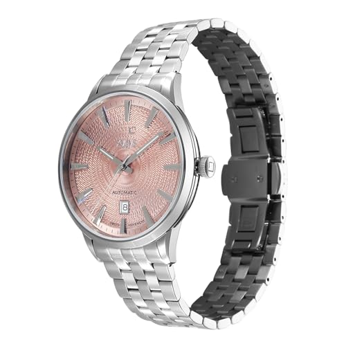 Image of Xylys Waltz-G with Analog with Date Automatic Champagne Dial Silver Leather Strap Watch for Men - 40060SM01E