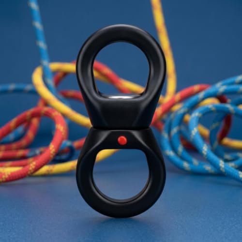 Image of Climbing Rotating Connector Rotating Attachment Connector 3500 Kg Capacity Hardware Fitting for Climbers, Airborne Airborne Exercise Users Gunmetal Orange