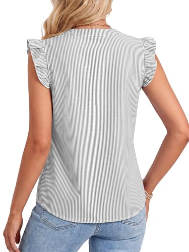 Image of Women's Dressy Striped V Neck Blouse