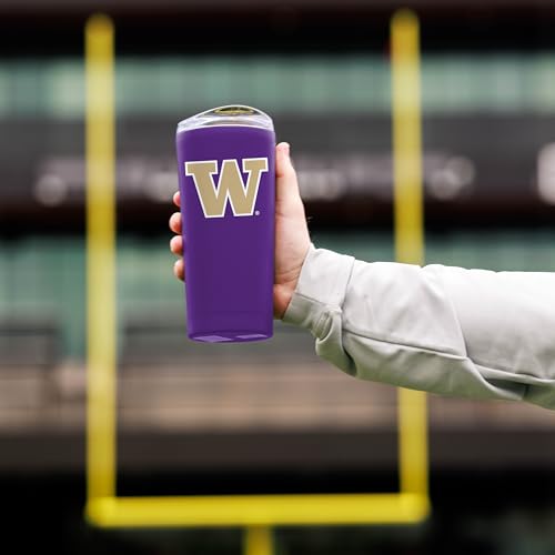 Image of Logo Brands 20 oz Powder Coat Tumbler- Insulated Tumbler with Lid for Water, Iced Tea or Coffee, Smoothie and More