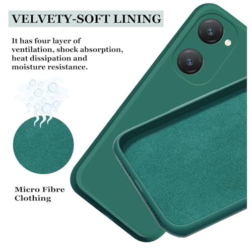 Image of A rtistque Back Cover Case for iQOO Z9 Lite 5G / Vivo T3 Lite 5G with Camera Protection | Shockproof TPU | Stylish Protective Design | Slim Fit | Ultra Matte | Z9 Lite / T3 Lite Back Cover - Green