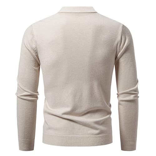 Cardigan de lana hombre invierno chaqueta de punto con botones y cuello chal 3