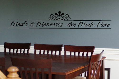 Wall DÃ©cor Plus More WDPM2483 Meals and Memories Made Here Kitchen Wall Decal 36x6 Inch Black