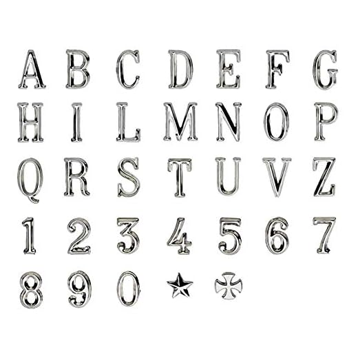 REAL VOTIVA FONDERIE D'ARTE Letras y números de acero para lápidas o números de casa. Altura 2,5 cm. Modelo romano prismado. Acero pulido (símbolo apóstrofo)