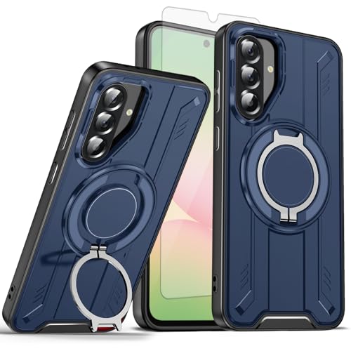 Coque Galaxy A36 A56 Bleue Antichoc avec Bords Surélevés pour Objectif Appareil Photo