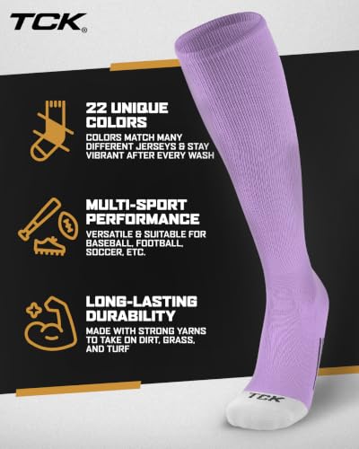 Image of Prosport Baseball Socks & Softball Socks, Kids & Adult Knee High Tube Sock